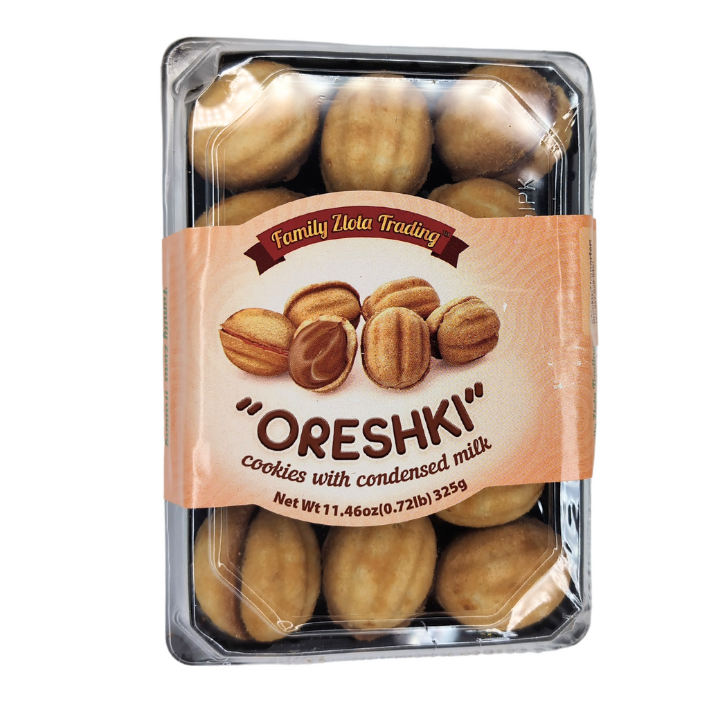 Cookies with condensed milk "Oreshki", front